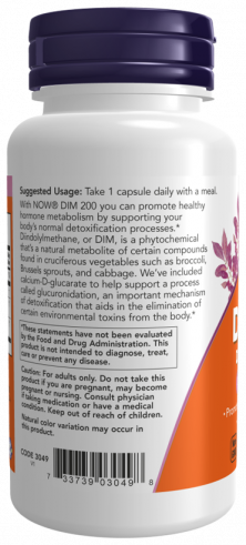 NOW Dim 200, Дииндолилметан 200, 90 капсул