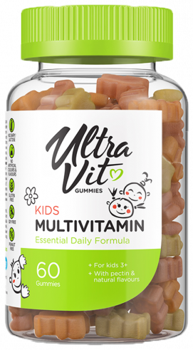 ULTRAVIT Gummies Kids Multivitamin, Гаммис Кидс Мультивитамин, 60 таблеток