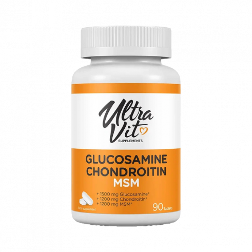 ULTRAVIT Glucosamine Chondroitin MSM, Глюкозамин Хондроитин МСМ, 90 таблеток