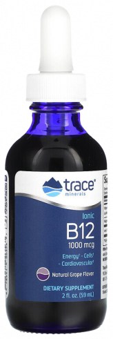 Trace Minerals Ionic B12, Ионный Б12, 59 мл