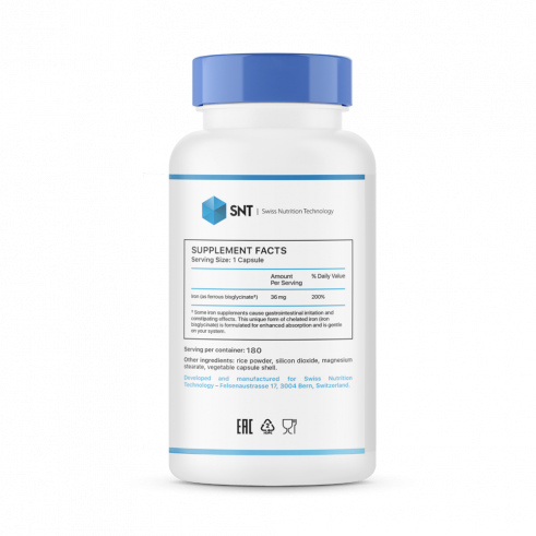 SNT Iron 36 mg, 180 капсул