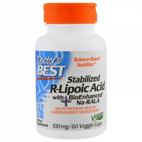 Doctor's Best Stabilized R-Lipoic Acid 100 мг, 60 капс