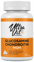 ULTRAVIT Glucosamine Chondroitin MSM, Глюкозамин Хондроитин МСМ, 90 таблеток