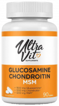 ULTRAVIT Glucosamine Chondroitin MSM, Глюкозамин Хондроитин МСМ, 90 таблеток
